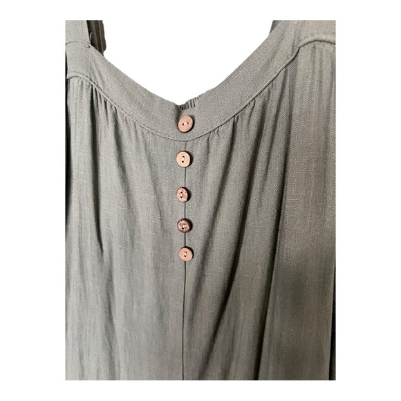 Via Vai by Pollero Italian Boutique Viscose Linen blend  Wide Leg Romper Sz S/M - Picture 5 of 14